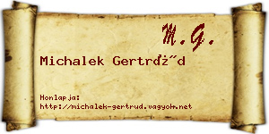 Michalek Gertrúd névjegykártya